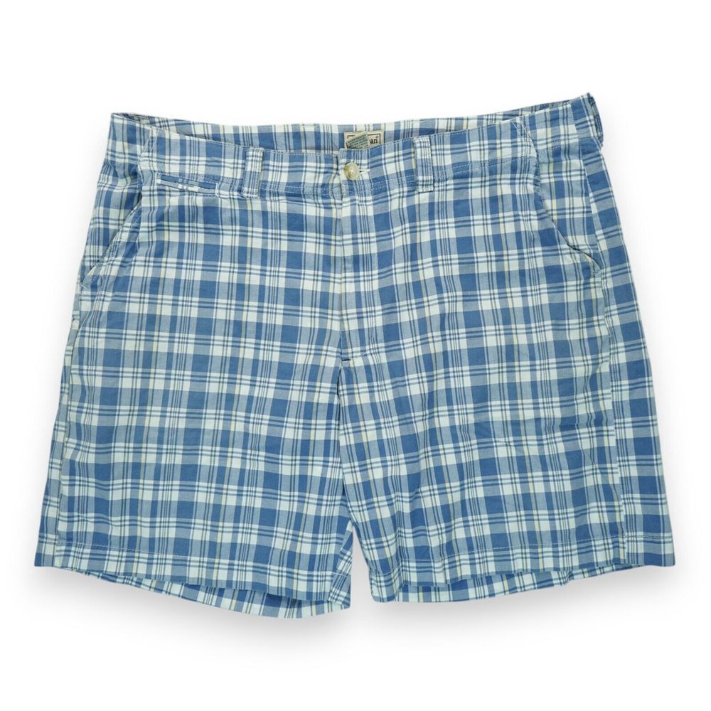 LL Bean Shorts Men's 38W‎ Multicolor Plaid Blue #262336